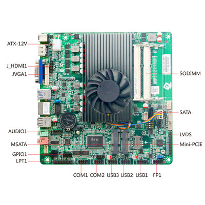 Industrial Itx Motherboard with Integrated AMD A4-5145M 2.0G Dual Core Processor 2 COM 10 USB LVDS display
